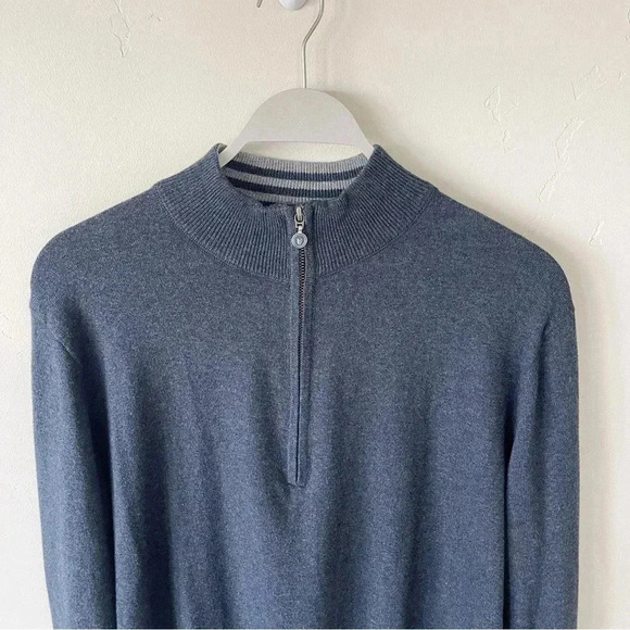Linksoul Cotton Cashmere Quarter Zip Sweater Size Medium EUC - Picture 3 of 6